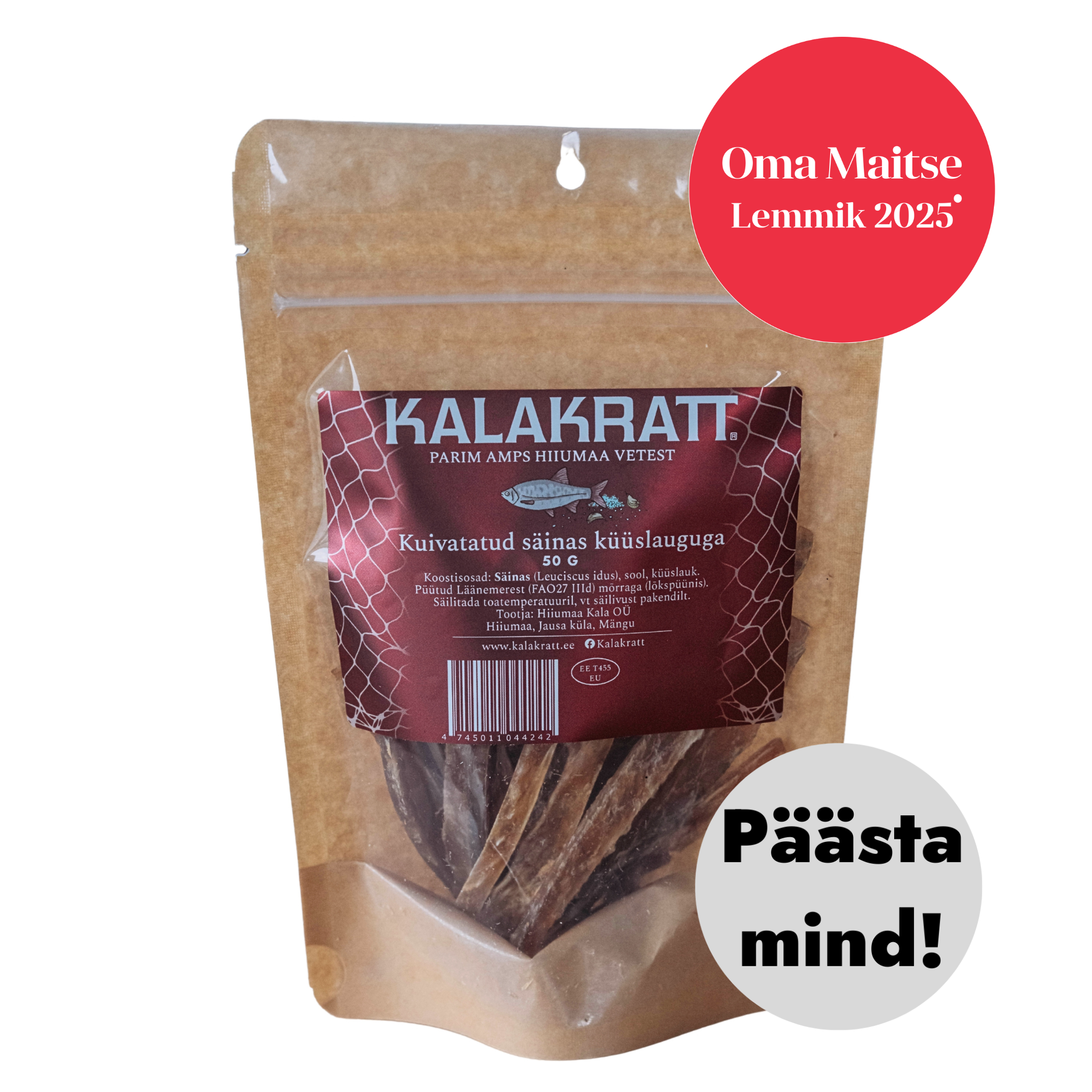 Kuivatatud säinas küüslauguga 50g